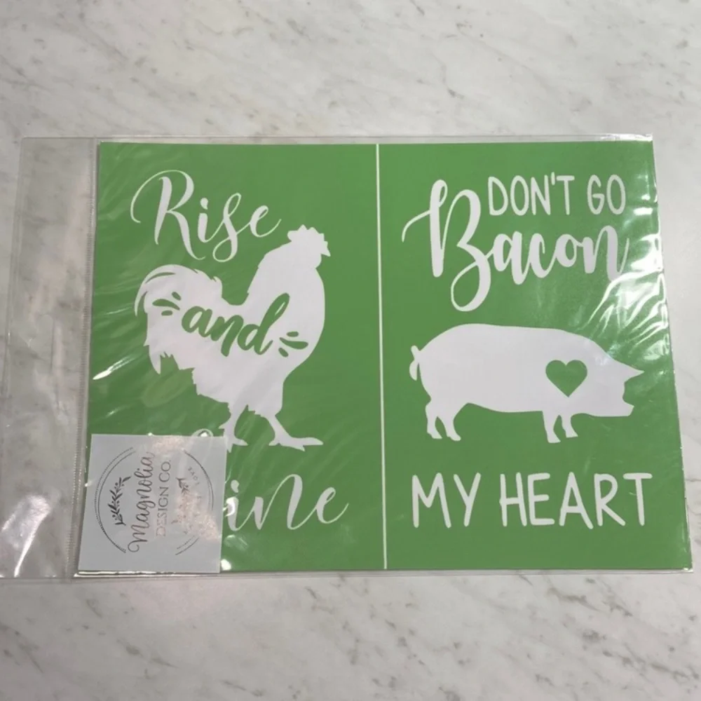 Magnolia Design Co Rise and Shine Silkscreen Transfer NEW